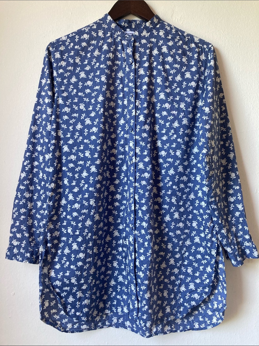 INES DE LA FRESSANGE x Uniqlo Cotton Silk Long Sleeve Floral Tunic Sz S